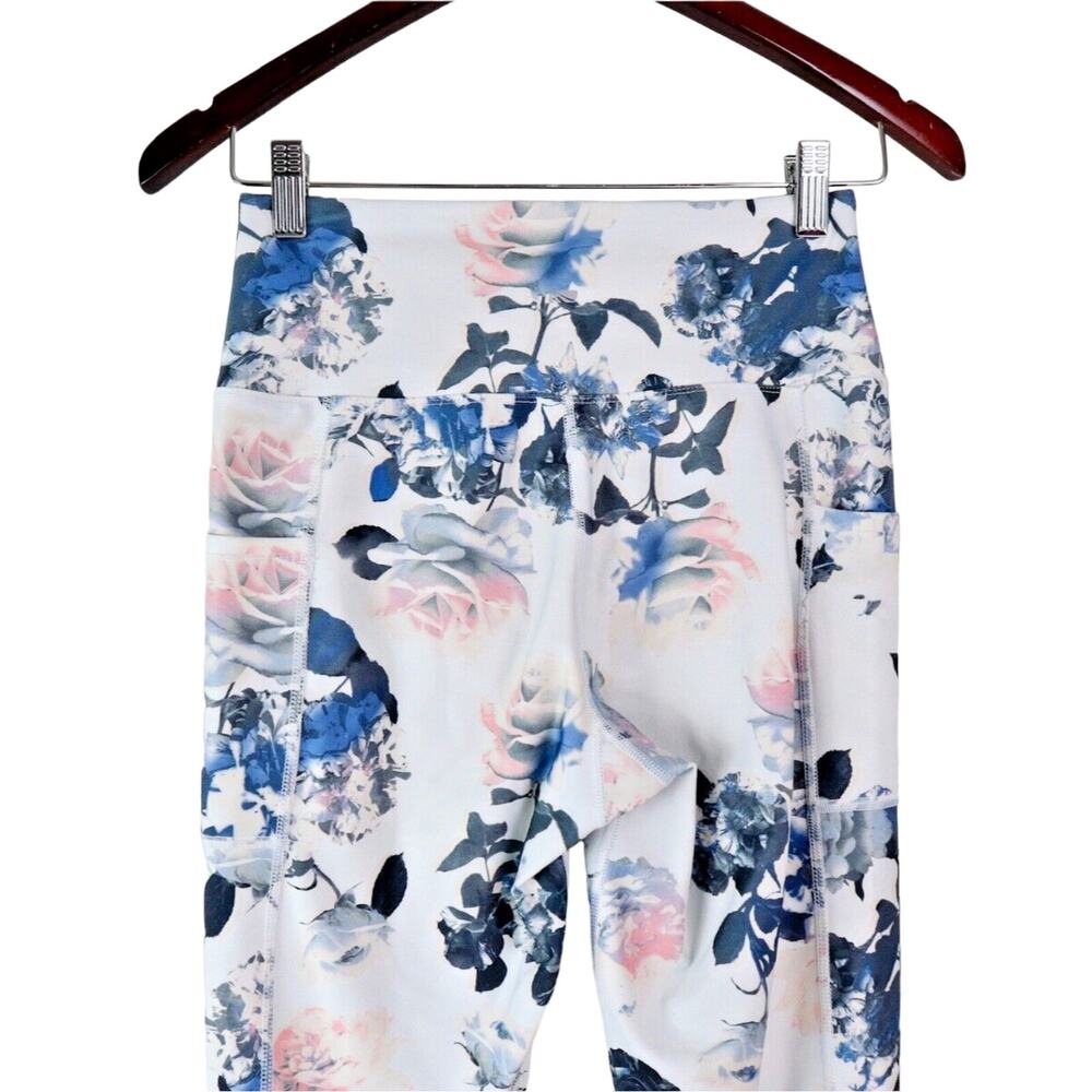 Marika Size M High Rise Leggings Pocket Blue Pink White MLL1145A - Picture 6 of 8
